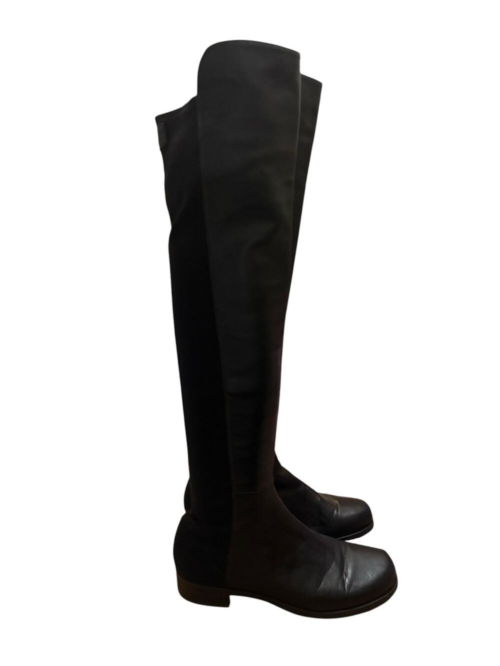 Stuart Weitzman 5050 Over The Knee Boots Black Nappa Leather Size US 8.5